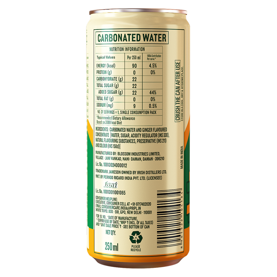 Burrf Super Cubes Ice Cubes (1kg) & Jameson Ginger Ale (250ml) Combo